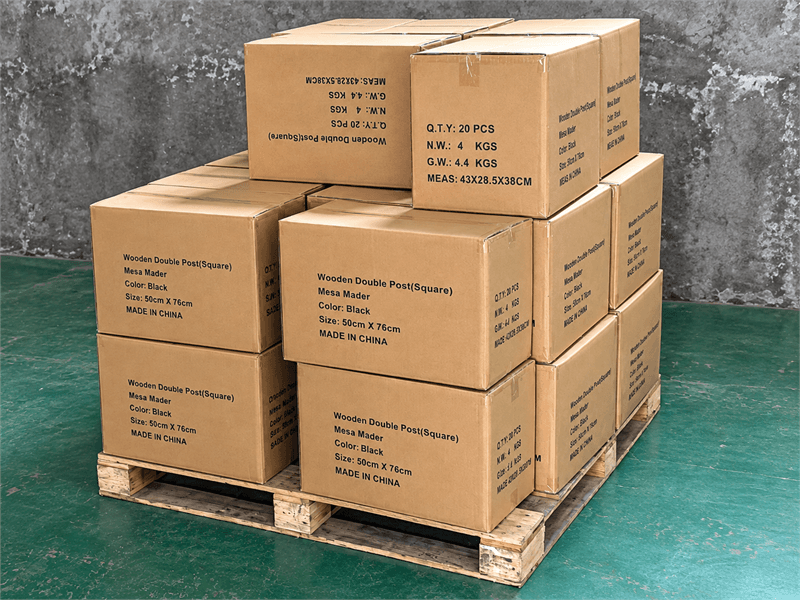 Cartons prepared for export shipment