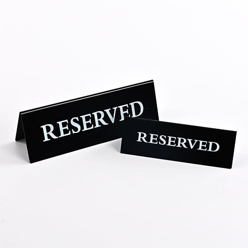 Acrylic Reserved Table Sign Wholesale