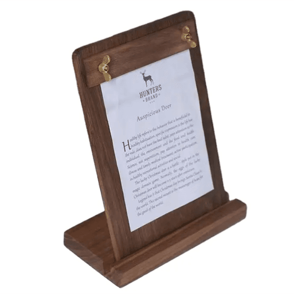 Wooden Table Menu Display Stand