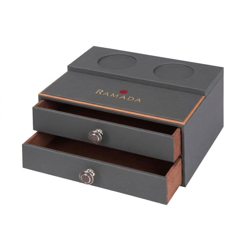 Leather Hotel 2-Drawer Storage Box