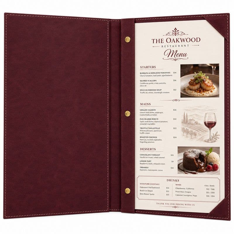 Screw Post Menu Cover