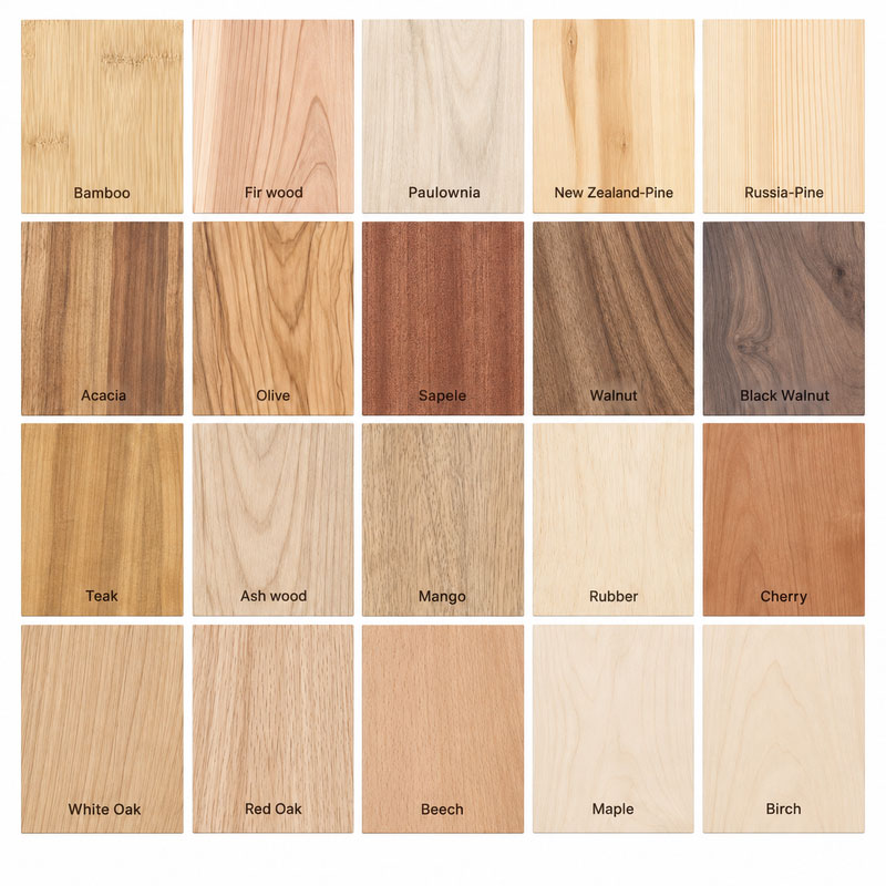Solid Wood menu cover material